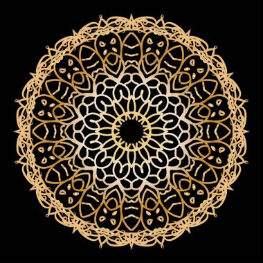 Kına için mandala şeklinde dairesel desen