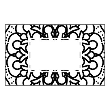 Kına için mandala şeklinde dairesel desen