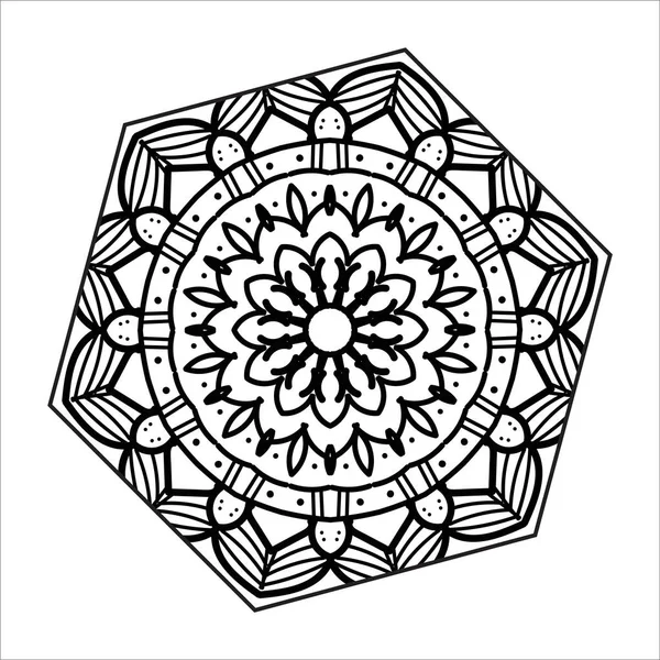 Circulair Patroon Vorm Van Een Mandala Voor Henna — Stockvector