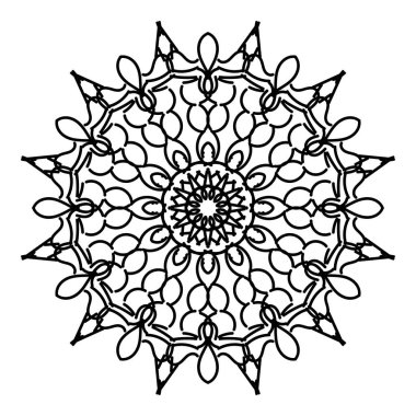 Kına için mandala şeklinde dairesel desen
