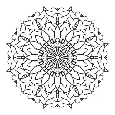 Kına için mandala şeklinde dairesel desen