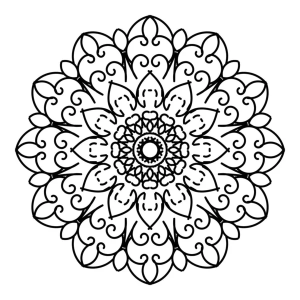 Circular Pattern Form Mandala Henna — Stock Vector