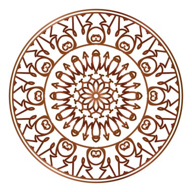 Kına için mandala şeklinde dairesel desen