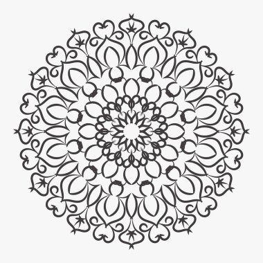 Kına için mandala şeklinde dairesel desen