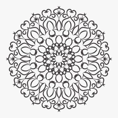 Kına için mandala şeklinde dairesel desen