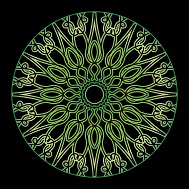 Kına için mandala şeklinde dairesel desen