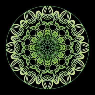 Kına için mandala şeklinde dairesel desen