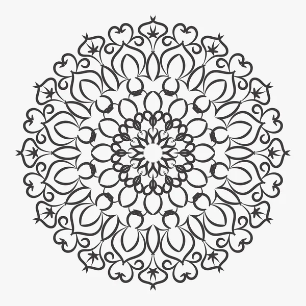 Kreisförmiges Muster Form Eines Mandalas Für Henna — Stockvektor