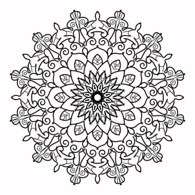 Kına için mandala şeklinde dairesel desen