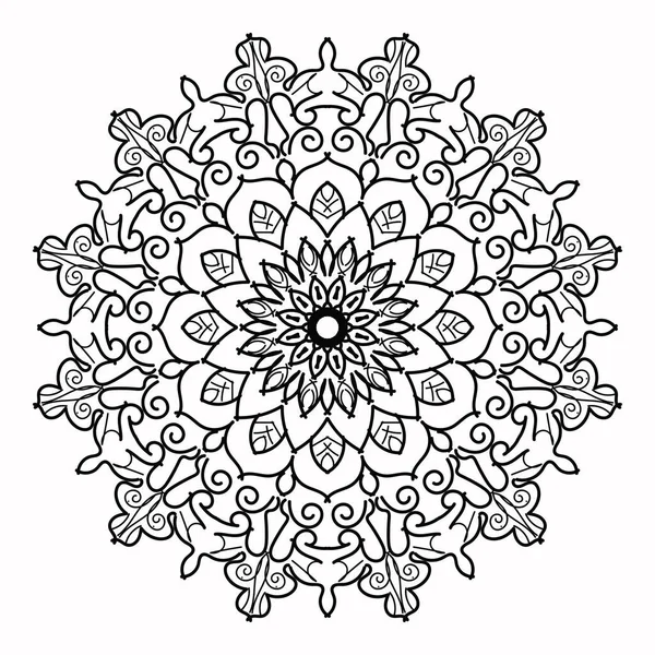 Patrón Circular Forma Mandala Para Henna — Vector de stock