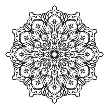 Kına için mandala şeklinde dairesel desen