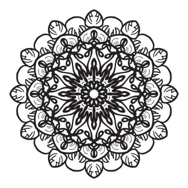 Kına için mandala şeklinde dairesel desen