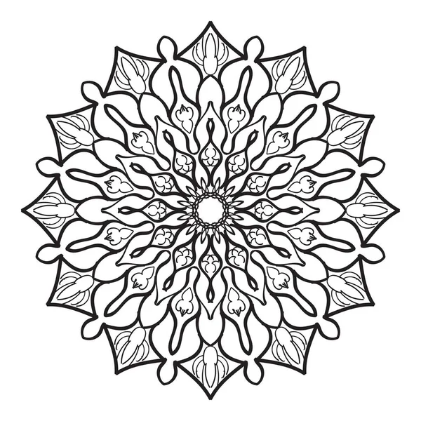 Patrón Circular Forma Mandala Para Henna — Archivo Imágenes Vectoriales