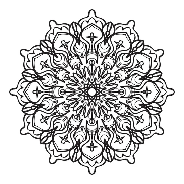 Kreisförmiges Muster Form Eines Mandalas Für Henna — Stockvektor