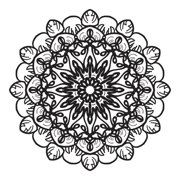 Circular Pattern Form Mandala Henna — Stock Vector