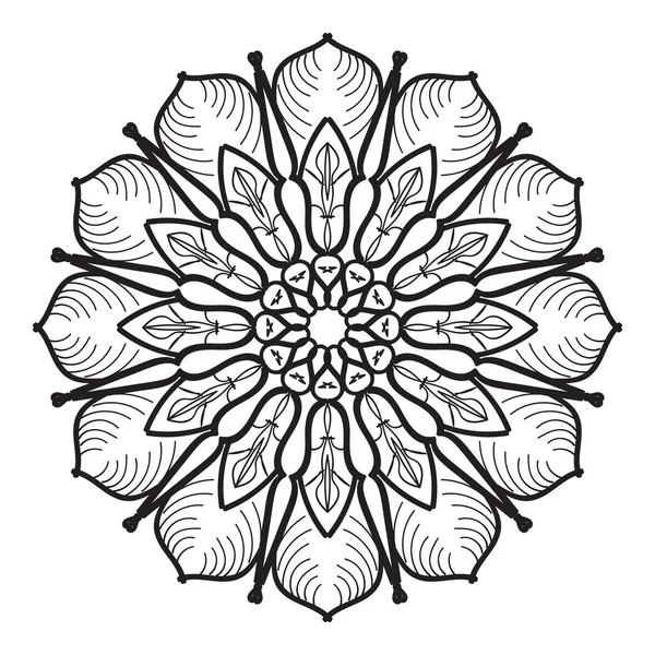 Modello Circolare Sotto Forma Mandala Hennè — Vettoriale Stock