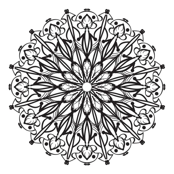 Modèle Circulaire Forme Mandala Pour Henné — Image vectorielle