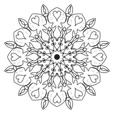 Dairesel desen mandala sanat dekorasyon elementleri