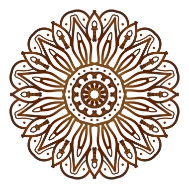 Dairesel desen mandala sanat dekorasyon elementleri