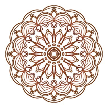 Dairesel desen mandala sanat dekorasyon elementleri