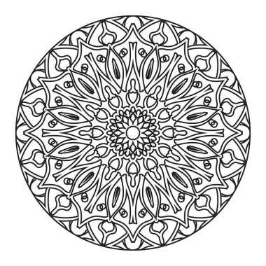 Çiçek desenli tozlu gül mandala