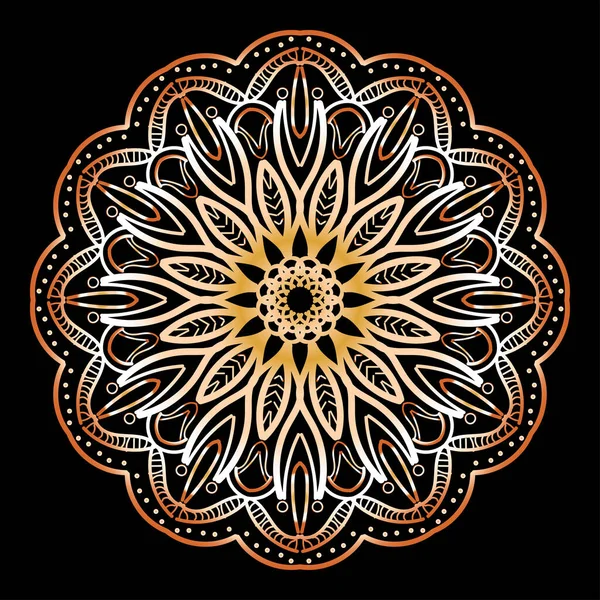 Mandala Floral Redonda Decorativa — Vetor de Stock