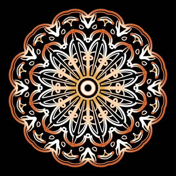 Mandala Floral Redonda Decorativa — Vetor de Stock