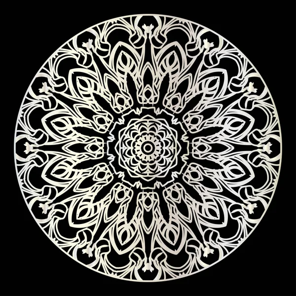 Mandala Floral Redondo Decorativo — Archivo Imágenes Vectoriales
