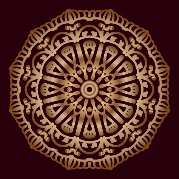 Mandala Blanco Negro Con Patrón Floral Página Para Colorear — Archivo Imágenes Vectoriales