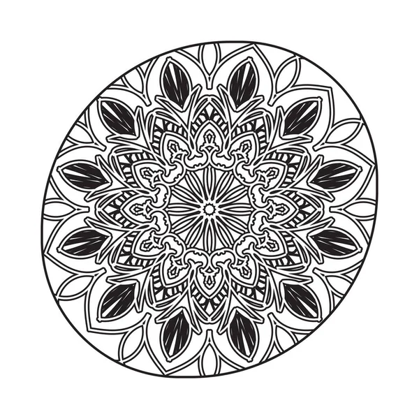 Textuur Papier Gesneden Indiase Mandala — Stockvector