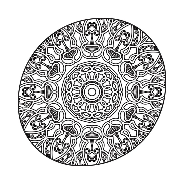Texture Papier Coupé Mandala Indien — Image vectorielle