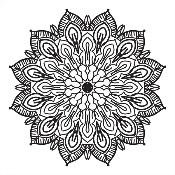 Texture Paper Cut Indian Mandala — Stock Vector