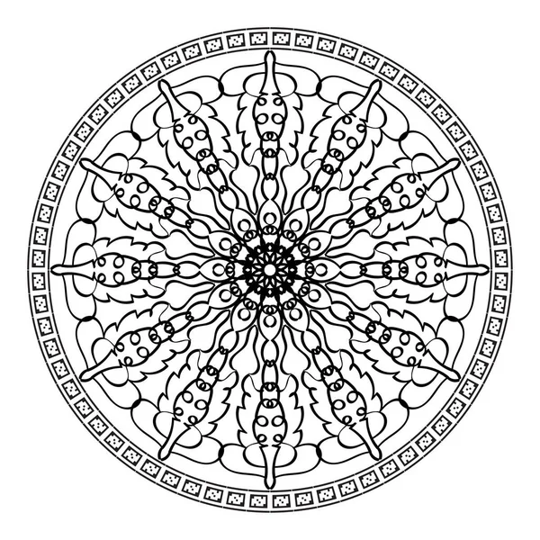 Kreisförmiges Muster Form Von Mandala Mit Blume Für Henna Mandala — Stockvektor