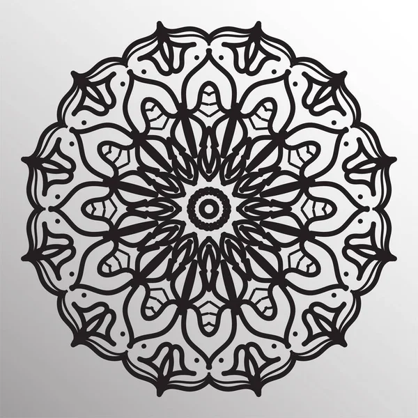 Original Indische Mandala Elemente Retro Stil — Stockvektor