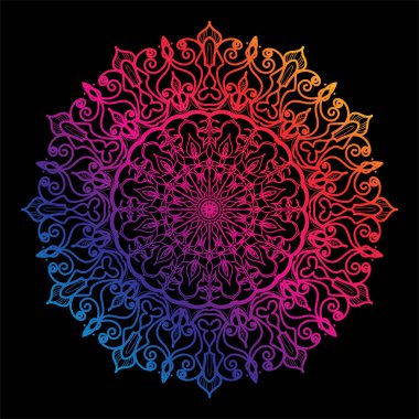 Lüks Dekoratif İslami Batik Mandala Tebrik Kartı Arkaplanı Doğu Biçimli Eşsiz Desen Tasarımı