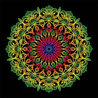 Lüks Dekoratif İslami Batik Mandala Tebrik Kartı Arkaplanı Doğu Biçimli Eşsiz Desen Tasarımı