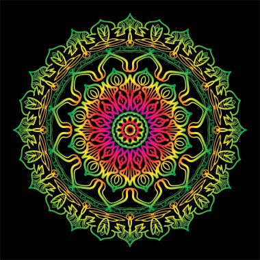 Lüks Dekoratif İslami Batik Mandala Tebrik Kartı Arkaplanı Doğu Biçimli Eşsiz Desen Tasarımı