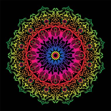 Lüks Dekoratif İslami Batik Mandala Tebrik Kartı Arkaplanı Doğu Biçimli Eşsiz Desen Tasarımı