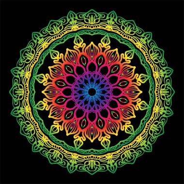 Lüks Dekoratif İslami Batik Mandala Tebrik Kartı Arkaplanı Doğu Biçimli Eşsiz Desen Tasarımı