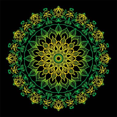 Lüks Dekoratif İslami Batik Mandala Tebrik Kartı Arkaplanı Doğu Biçimli Eşsiz Desen Tasarımı