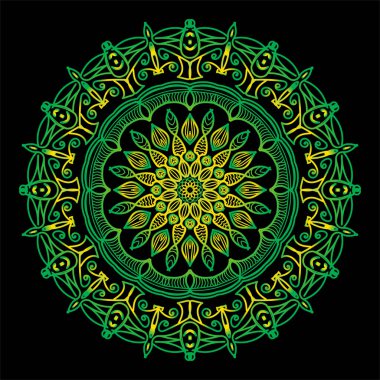 Lüks Dekoratif İslami Batik Mandala Tebrik Kartı Arkaplanı Doğu Biçimli Eşsiz Desen Tasarımı