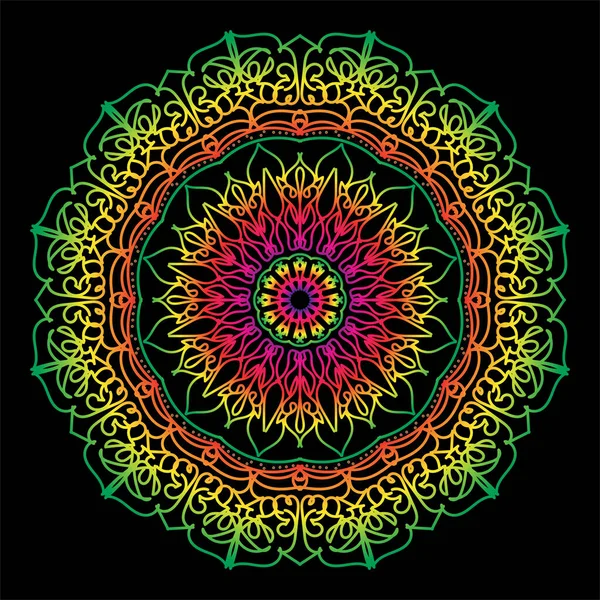 Fondo Tarjeta Felicitaciones Lujo Decorativo Colorido Islámico Batik Mandala Con — Archivo Imágenes Vectoriales
