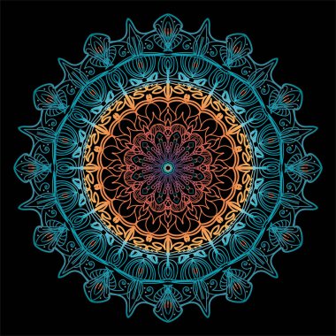 Hint mandala tasarımı ile dekoratif arkaplan