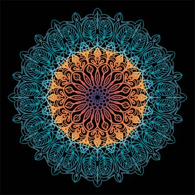 Hint mandala tasarımı ile dekoratif arkaplan