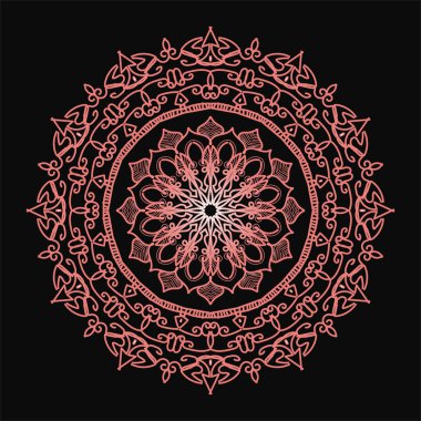 Dekoratif konsept soyut mandala çizimi