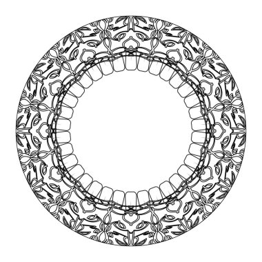 Süslü yuvarlak çerçeve