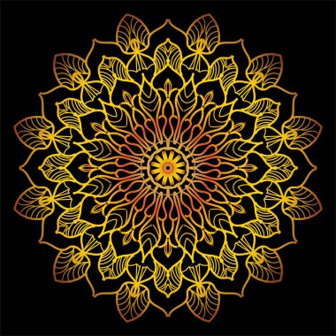 Mandala biçiminde dairesel desen