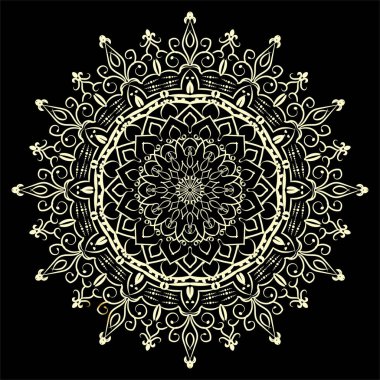 Mandala biçiminde dairesel desen