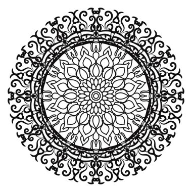 Mandala biçiminde dairesel desen