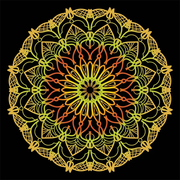 Modèle Circulaire Forme Mandala — Image vectorielle